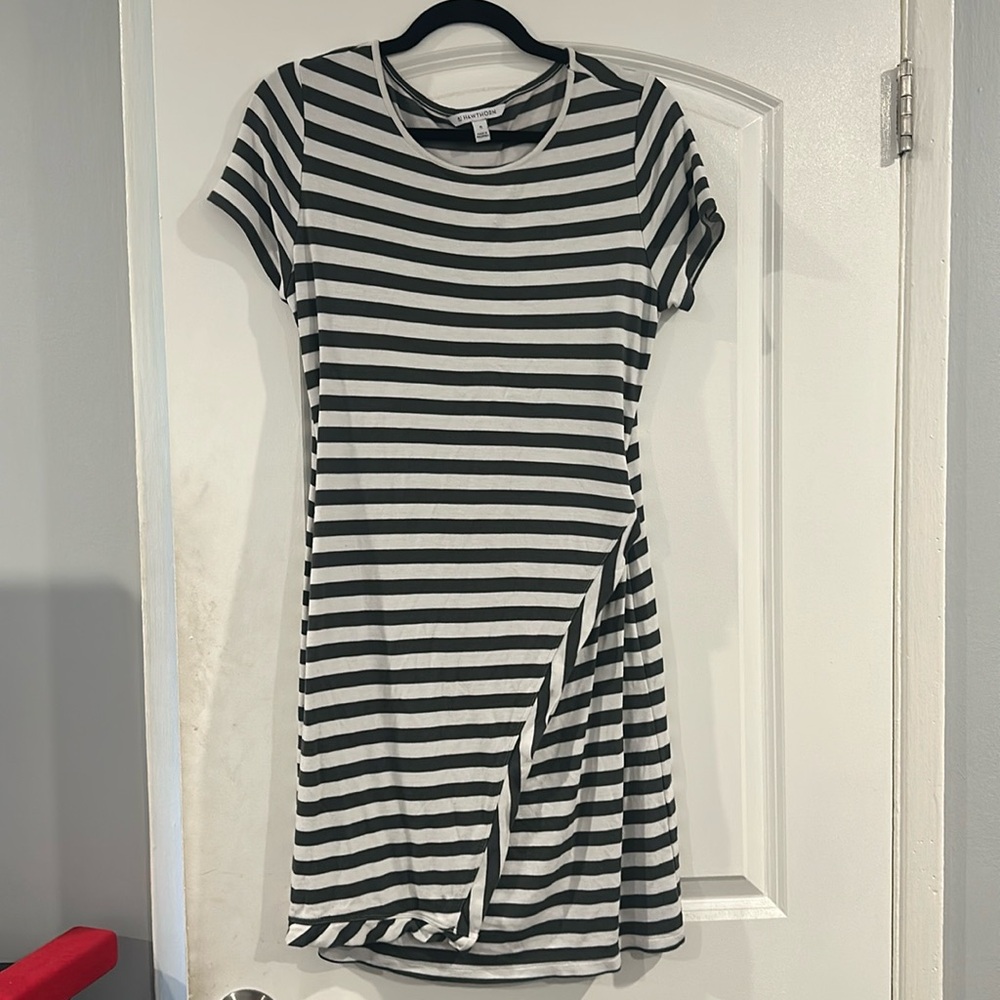 41 Hawthorn Green/White Striped Dress